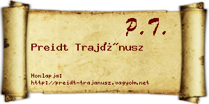 Preidt Trajánusz névjegykártya